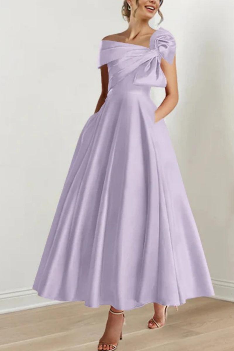 A Line Off The Shoulder Mother Dresses with Bows CM0333 - COCOMELODY