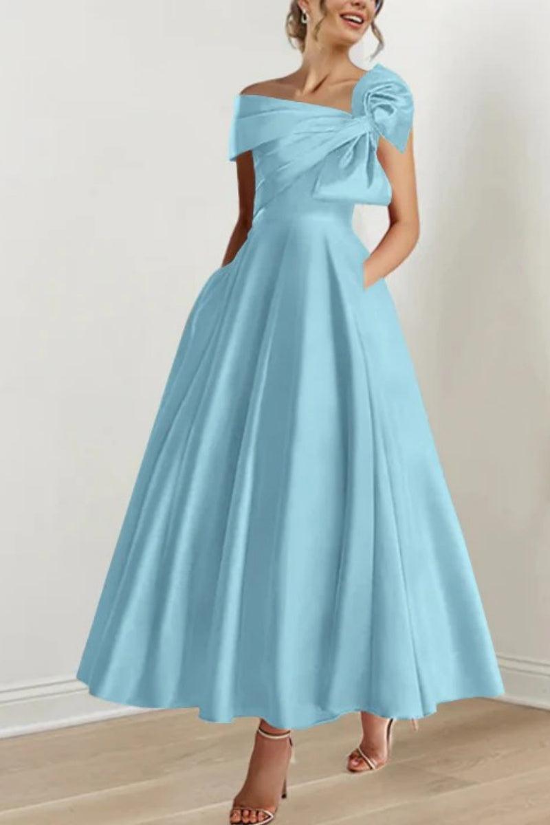 A Line Off The Shoulder Mother Dresses with Bows CM0333 - COCOMELODY