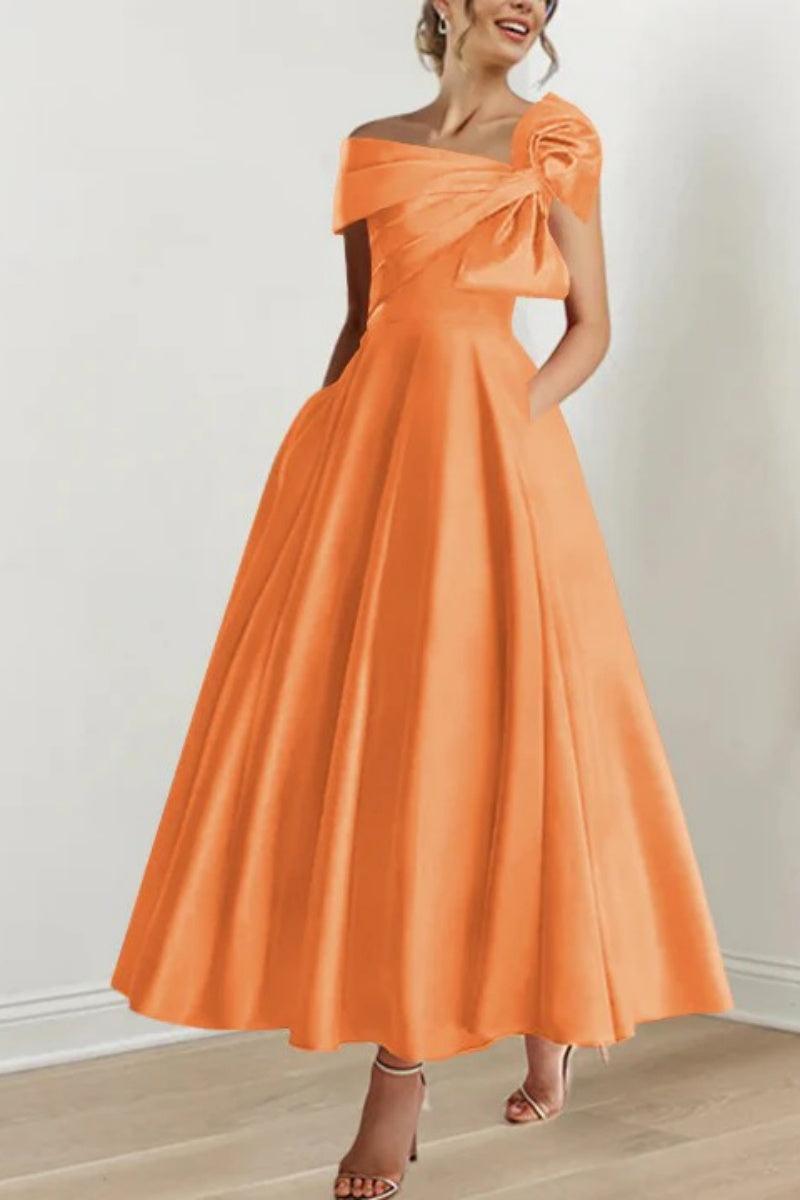 A Line Off The Shoulder Mother Dresses with Bows CM0333 - COCOMELODY