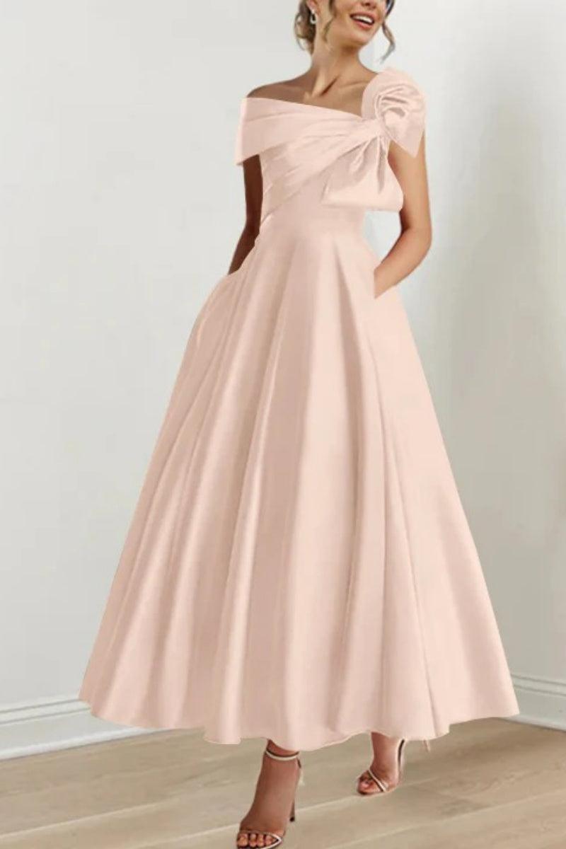 A Line Off The Shoulder Mother Dresses with Bows CM0333 - COCOMELODY