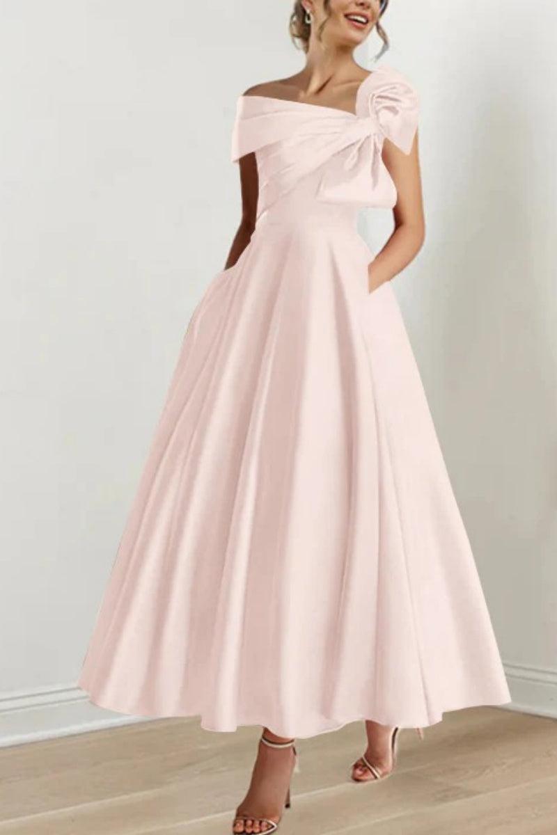 A Line Off The Shoulder Mother Dresses with Bows CM0333 - COCOMELODY