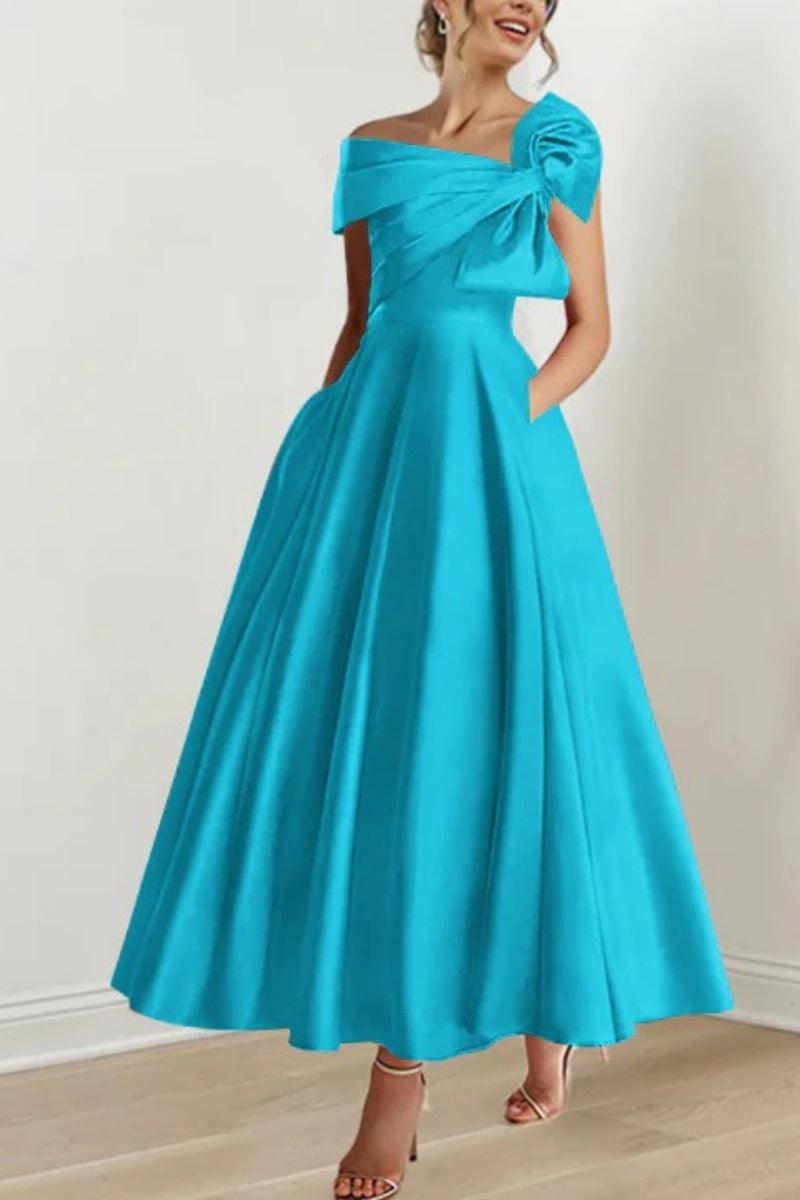 A Line Off The Shoulder Mother Dresses with Bows CM0333 - COCOMELODY