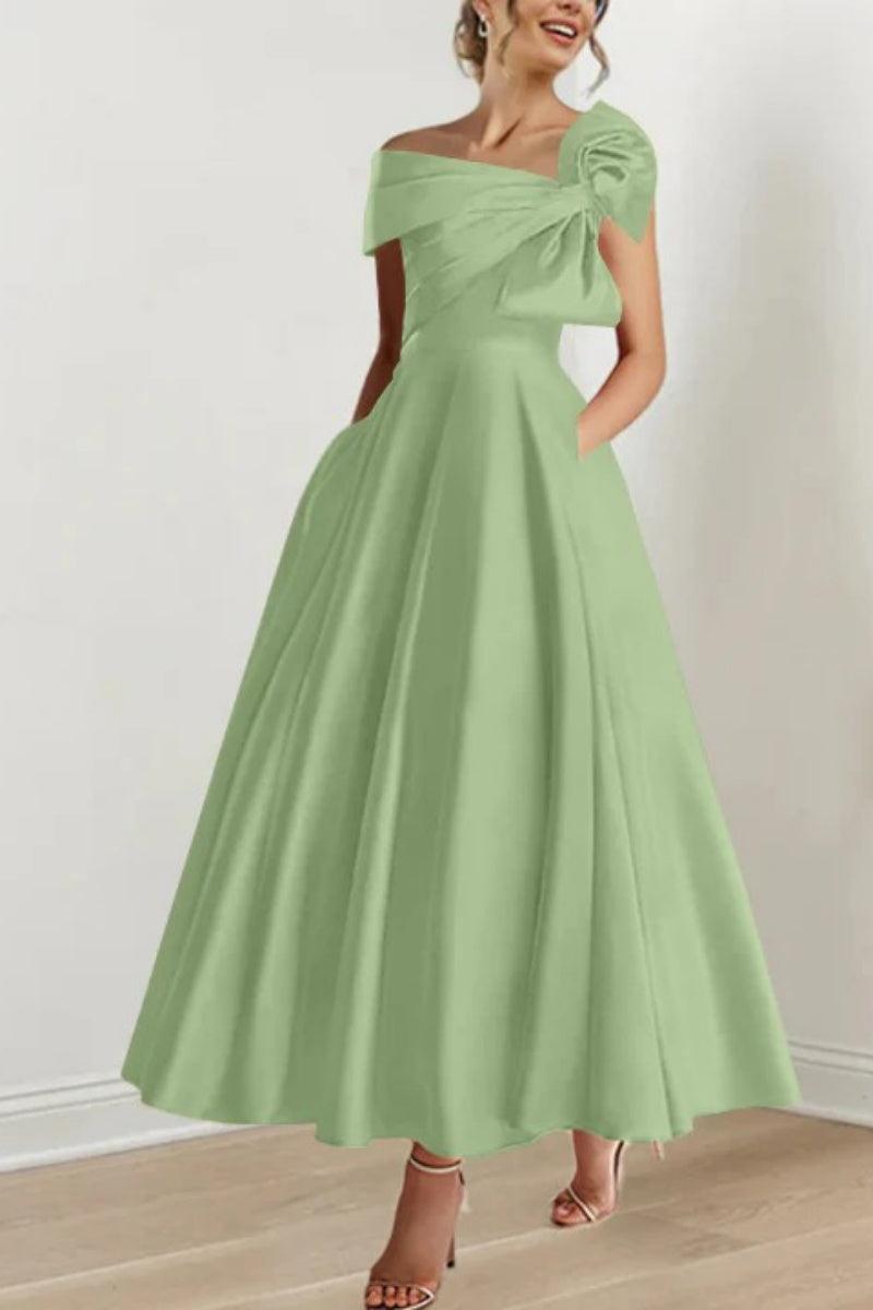 A Line Off The Shoulder Mother Dresses with Bows CM0333 - COCOMELODY