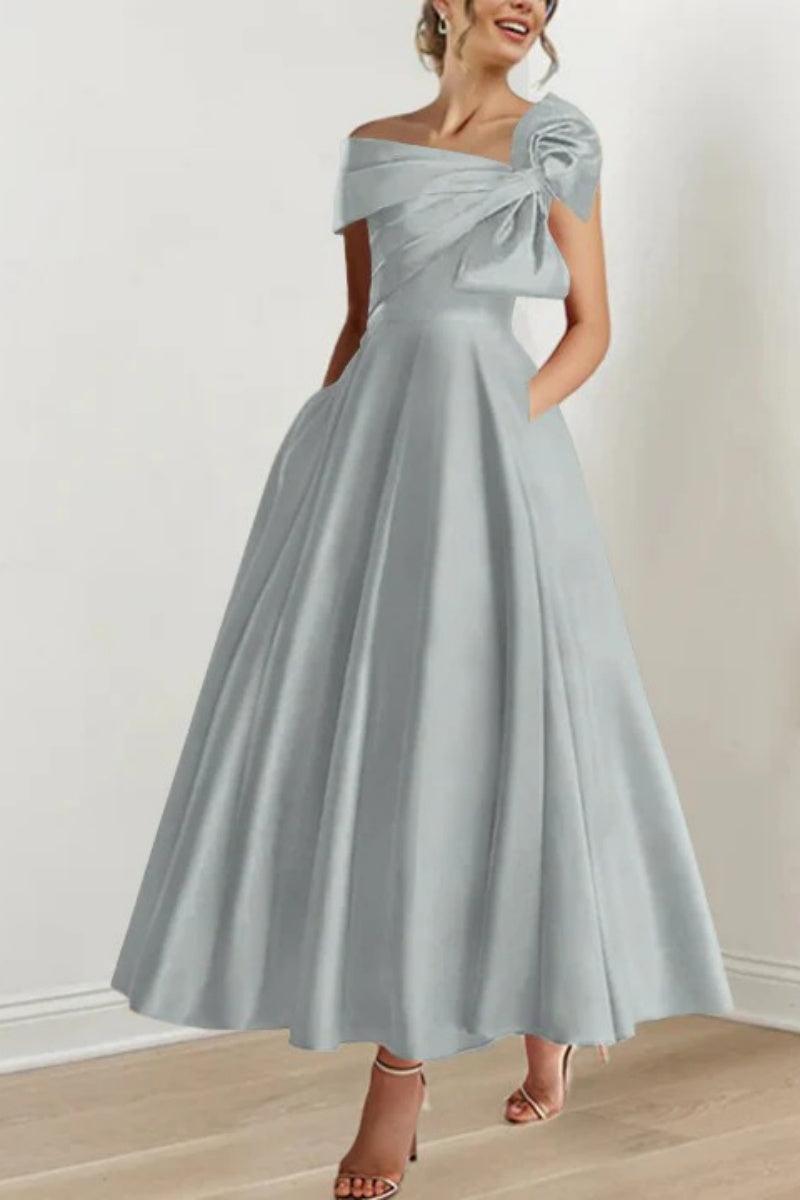A Line Off The Shoulder Mother Dresses with Bows CM0333 - COCOMELODY