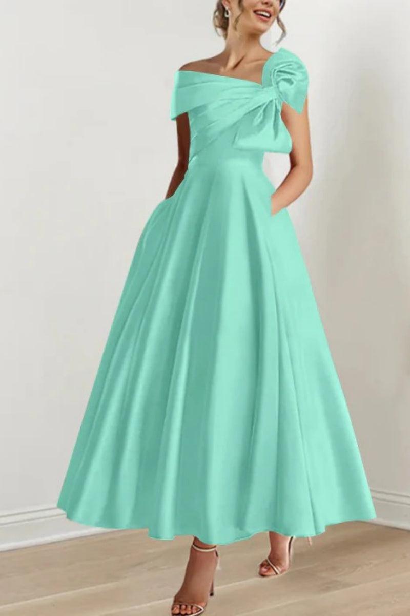 A Line Off The Shoulder Mother Dresses with Bows CM0333 - COCOMELODY