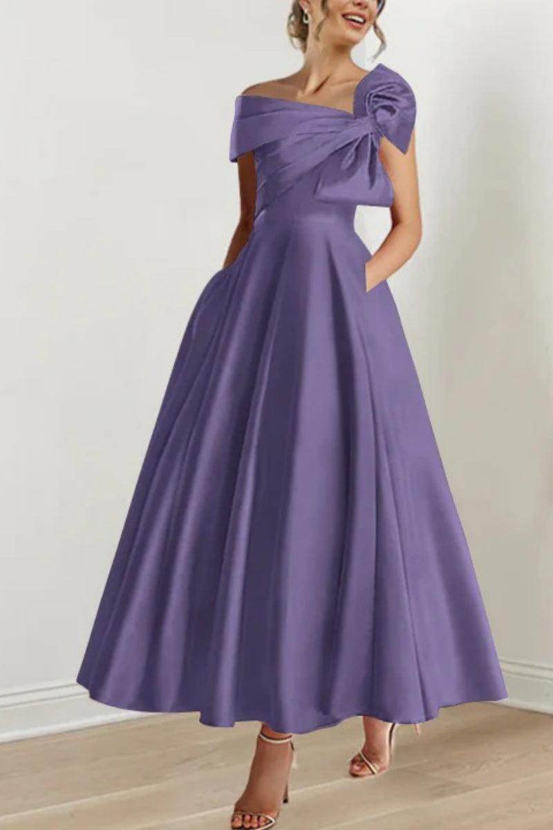 A Line Off The Shoulder Mother Dresses with Bows CM0333 - COCOMELODY