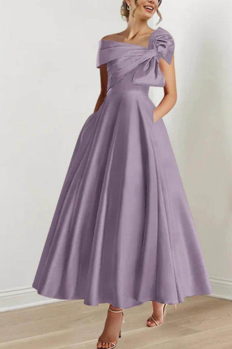 A Line Off The Shoulder Mother Dresses with Bows CM0333 - COCOMELODY