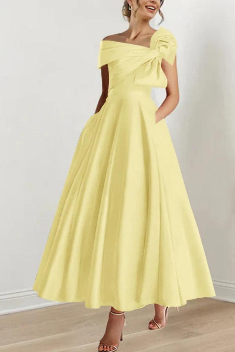 A Line Off The Shoulder Mother Dresses with Bows CM0333 - COCOMELODY