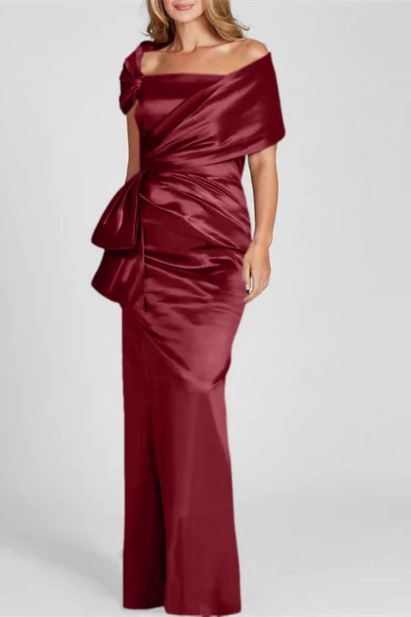 Off The Shoulder Floor Length Mother Of The Bride Dresses CM0336 - COCOMELODY