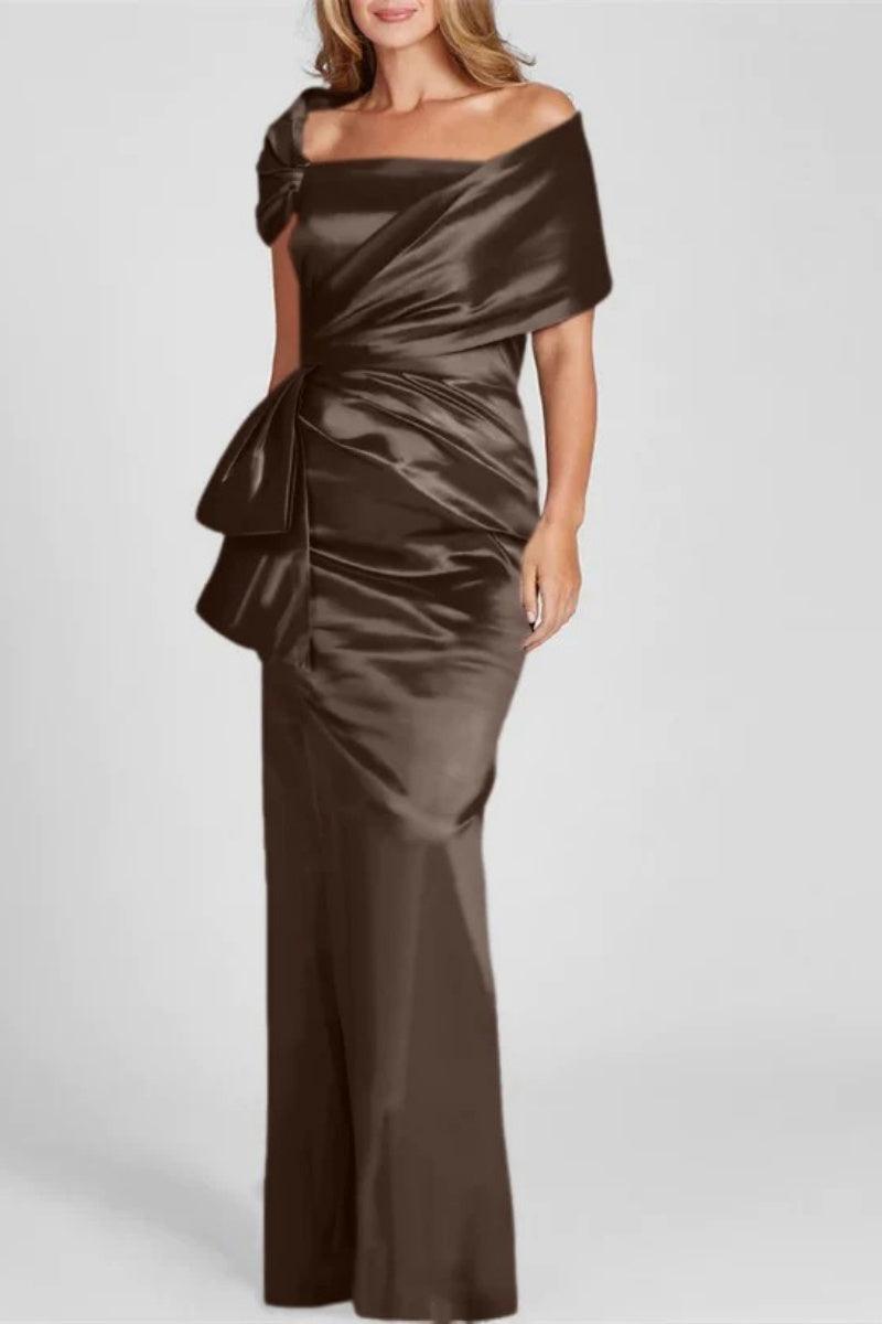 Off The Shoulder Floor Length Mother Of The Bride Dresses CM0336 - COCOMELODY