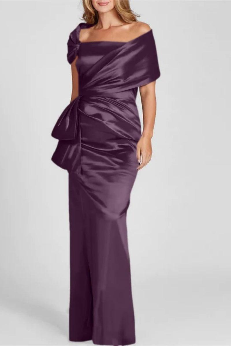Off The Shoulder Floor Length Mother Of The Bride Dresses CM0336 - COCOMELODY