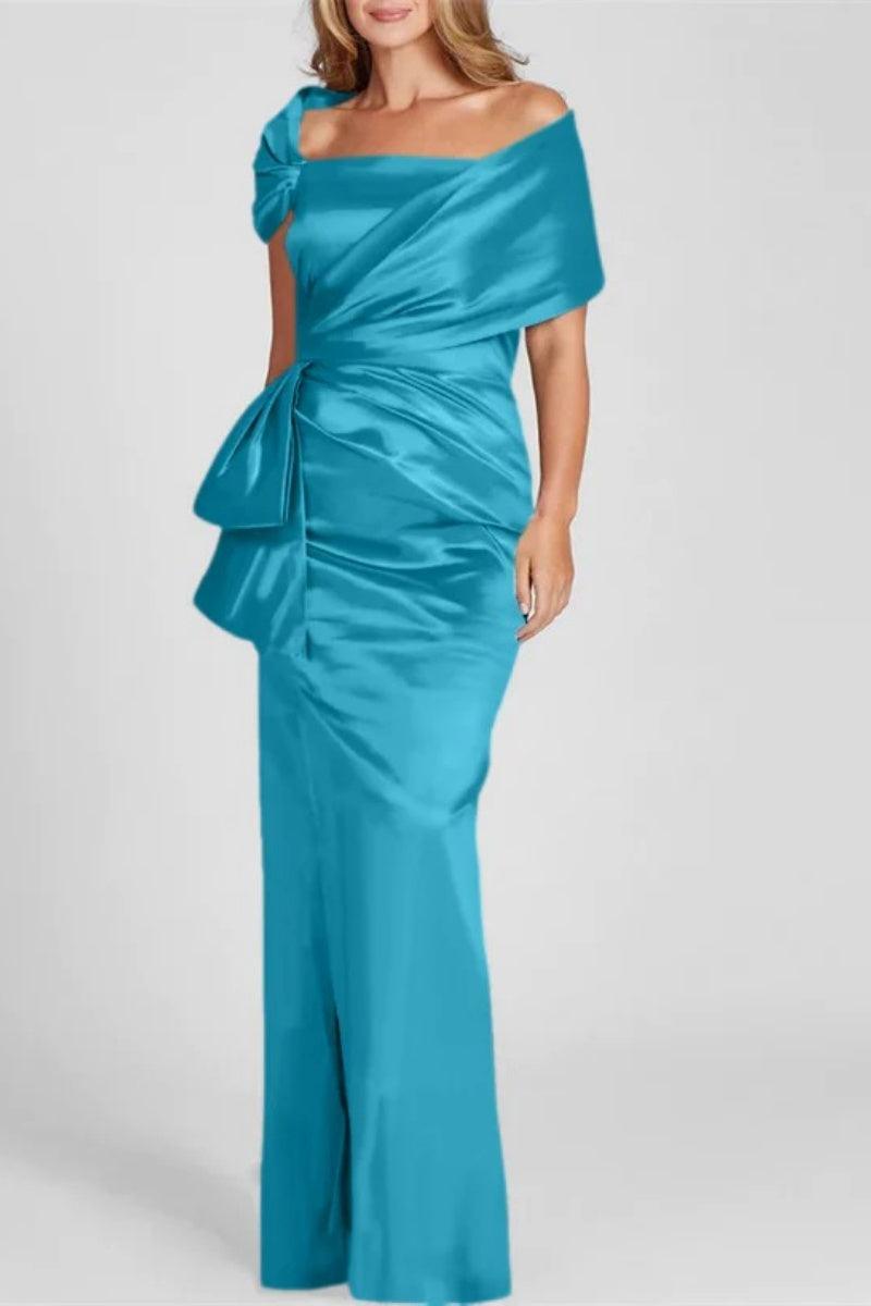 Off The Shoulder Floor Length Mother Of The Bride Dresses CM0336 - COCOMELODY