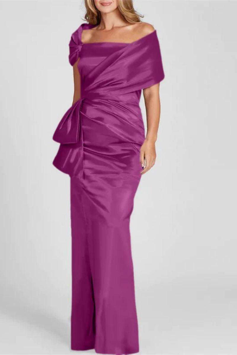 Off The Shoulder Floor Length Mother Of The Bride Dresses CM0336 - COCOMELODY