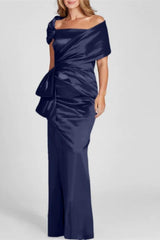 Off The Shoulder Floor Length Mother Of The Bride Dresses CM0336 - COCOMELODY