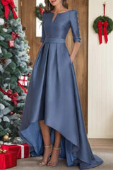 A Line Off The Shoulder Sleeveless Ankle Length Mother Dresses CM0337 - COCOMELODY