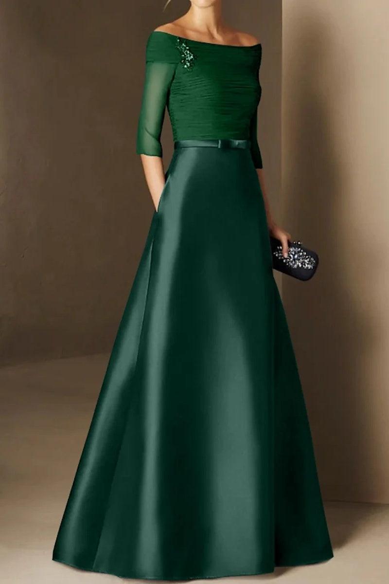 A Line Off The Shoulder Short Sleeves Applique Mother Dresses CM0339 - COCOMELODY