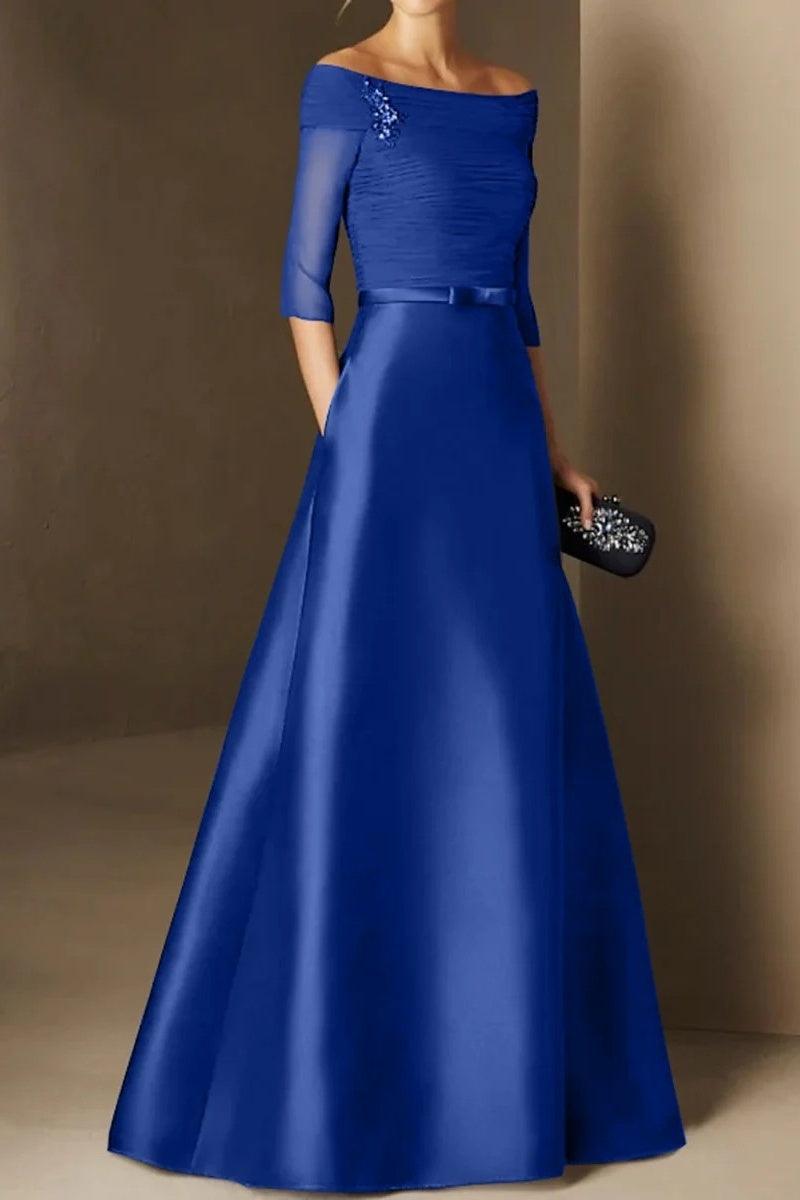A Line Off The Shoulder Short Sleeves Applique Mother Dresses CM0339 - COCOMELODY