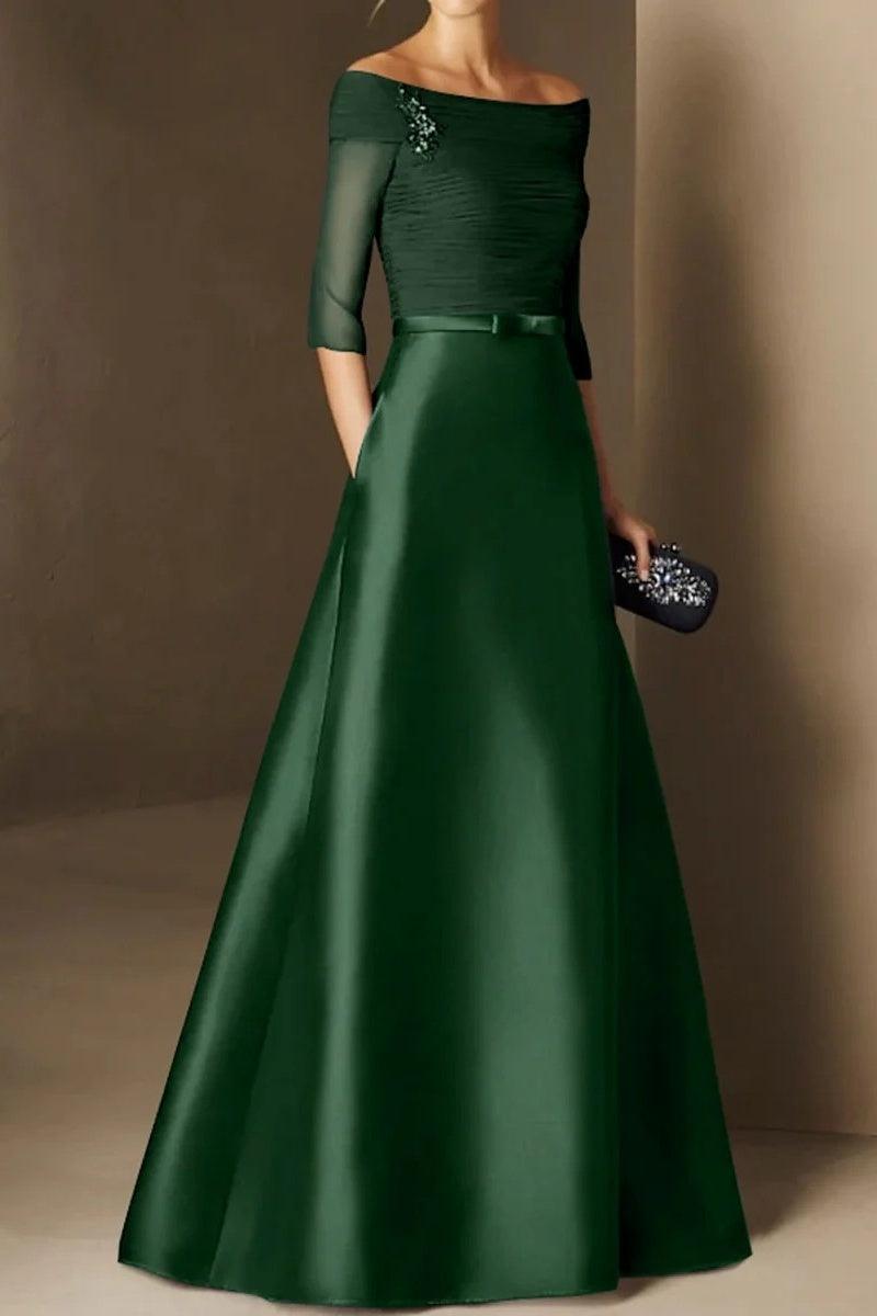 A Line Off The Shoulder Short Sleeves Applique Mother Dresses CM0339 - COCOMELODY