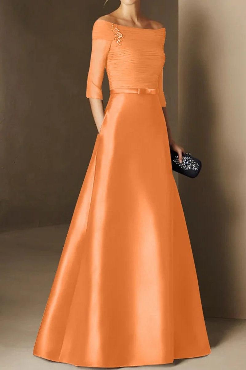 A Line Off The Shoulder Short Sleeves Applique Mother Dresses CM0339 - COCOMELODY