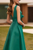 A Line V Neck Sleeveless Mother Of The Bride Dresses CM0341 - COCOMELODY
