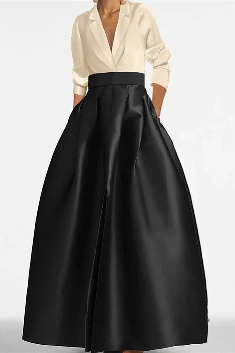 A Line Jewel Neck Long Sleeves Sequin Mother Dresses CM0342 - COCOMELODY