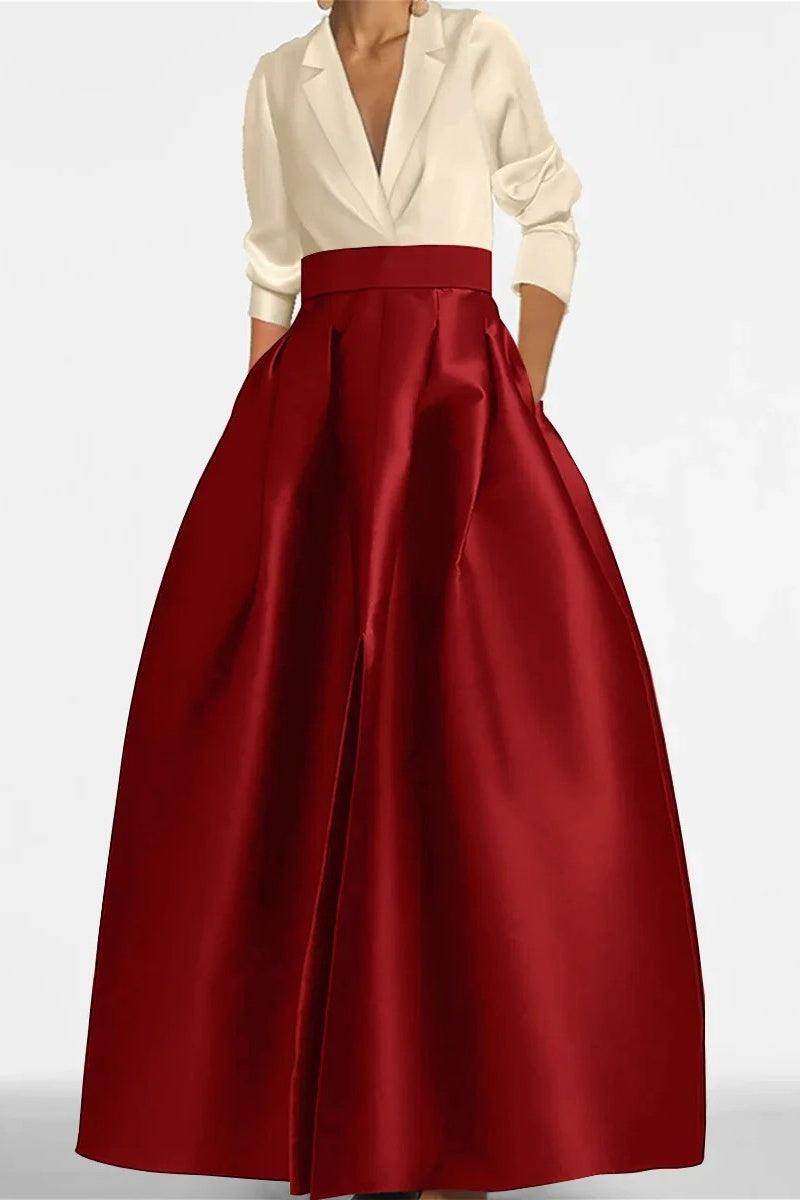 A Line Jewel Neck Long Sleeves Sequin Mother Dresses CM0342 - COCOMELODY