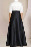 A Line Shirt Collar Short Sleeves Floor Length 2 pieces Mother Dresses CM0347 - COCOMELODY