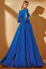 A Line Off the Shoulder 3/4 Length Sleeves Floor Length Mother Dresses CM0349 - COCOMELODY