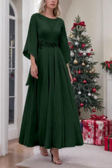 A Line Princess Jewel Neck Ankle Length Sequins Mother Dresses CM0355 - COCOMELODY
