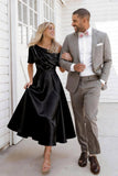 A Line One shoulder Half Sleeve Ankle Length Mother Dresses CM0366