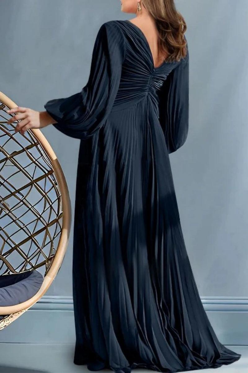 A Line V Neck Mother of the Bride Dresses with Ruched CM0367 - COCOMELODY