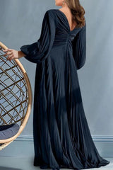 A Line V Neck Mother of the Bride Dresses with Ruched CM0367 - COCOMELODY
