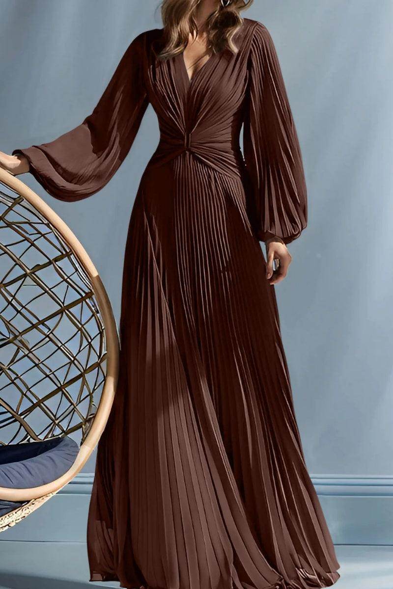 A Line V Neck Mother of the Bride Dresses with Ruched CM0367 - COCOMELODY