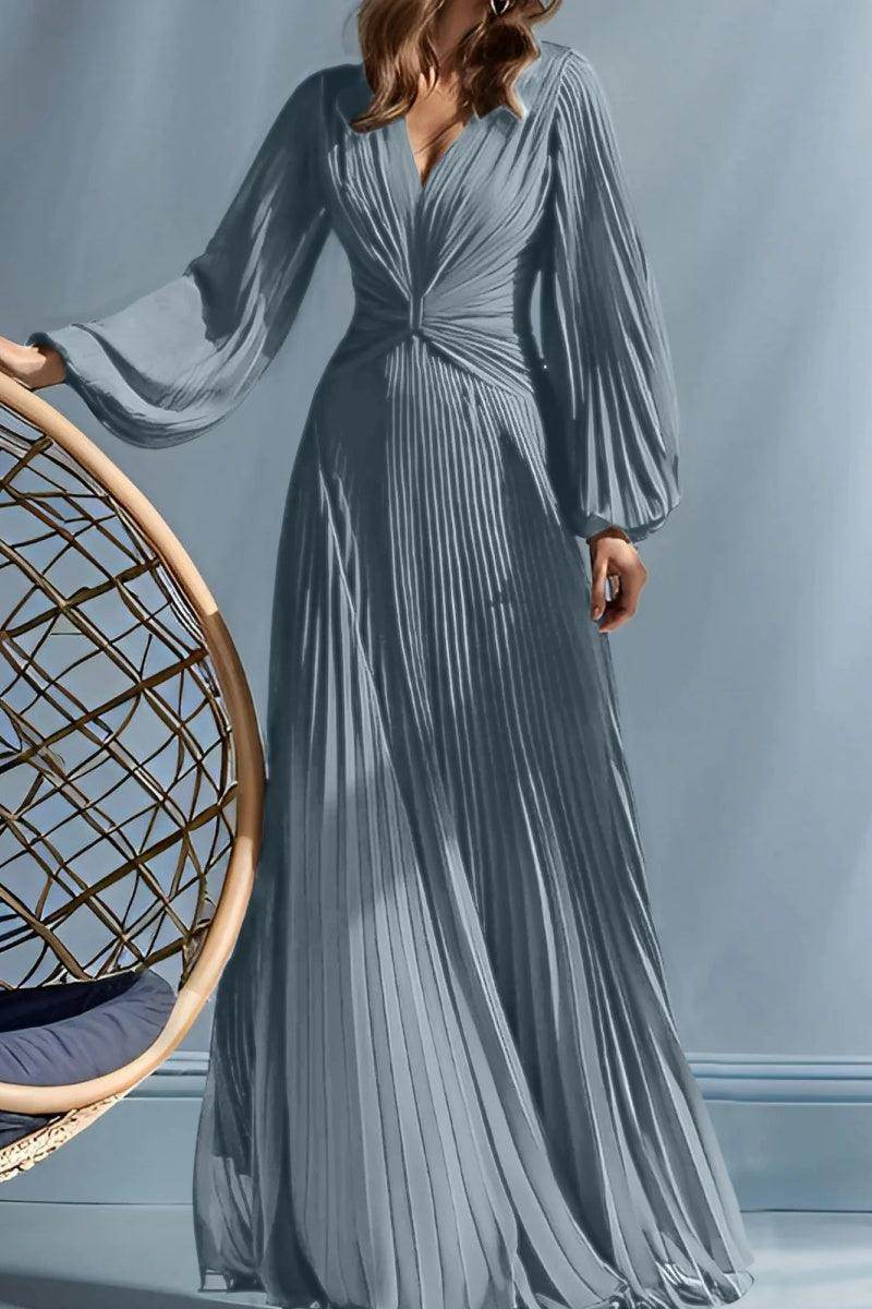 A Line V Neck Mother of the Bride Dresses with Ruched CM0367 - COCOMELODY