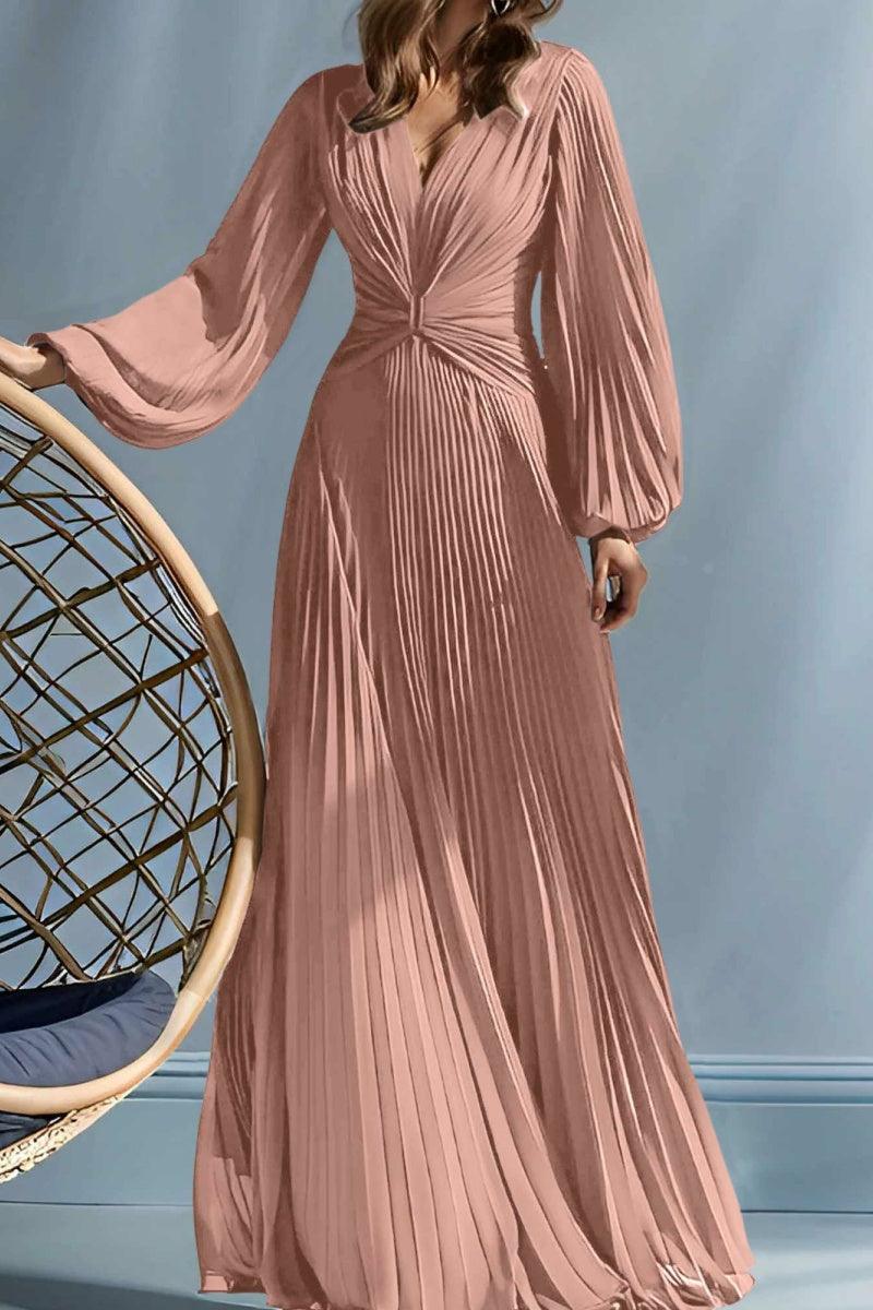 A Line V Neck Mother of the Bride Dresses with Ruched CM0367 - COCOMELODY