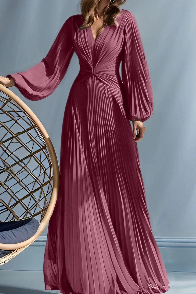 A Line V Neck Mother of the Bride Dresses with Ruched CM0367 - COCOMELODY