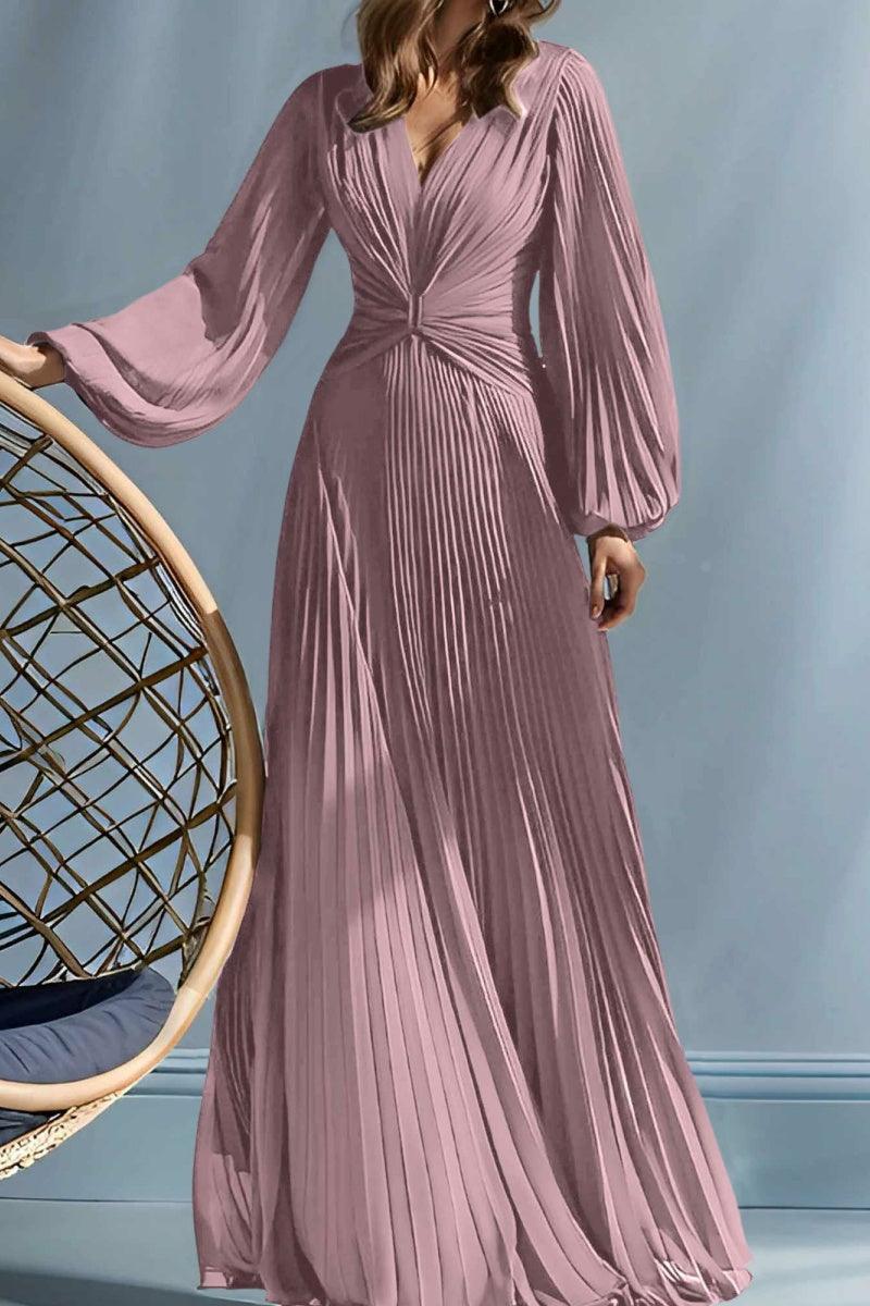 A Line V Neck Mother of the Bride Dresses with Ruched CM0367 - COCOMELODY