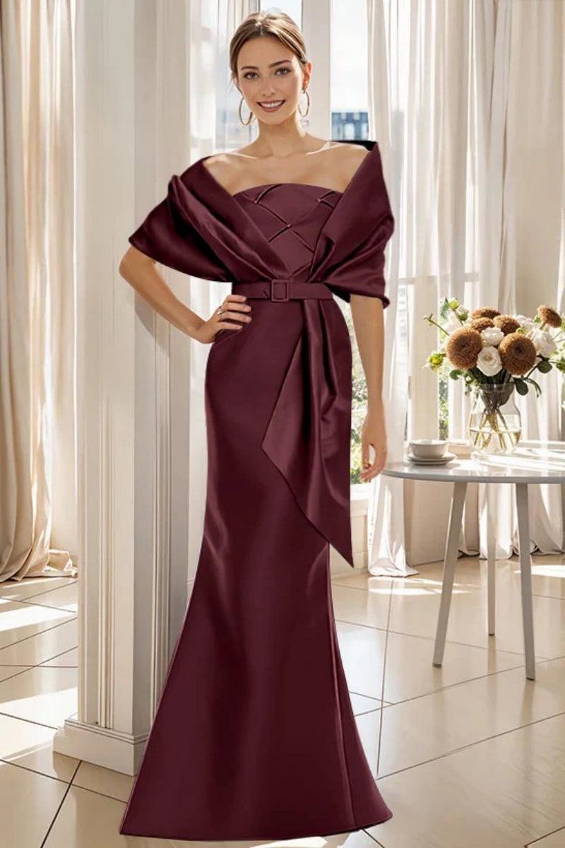Trumpet 2 Pieces Floor Length Mother of the Bride Dresses CM0370 - COCOMELODY