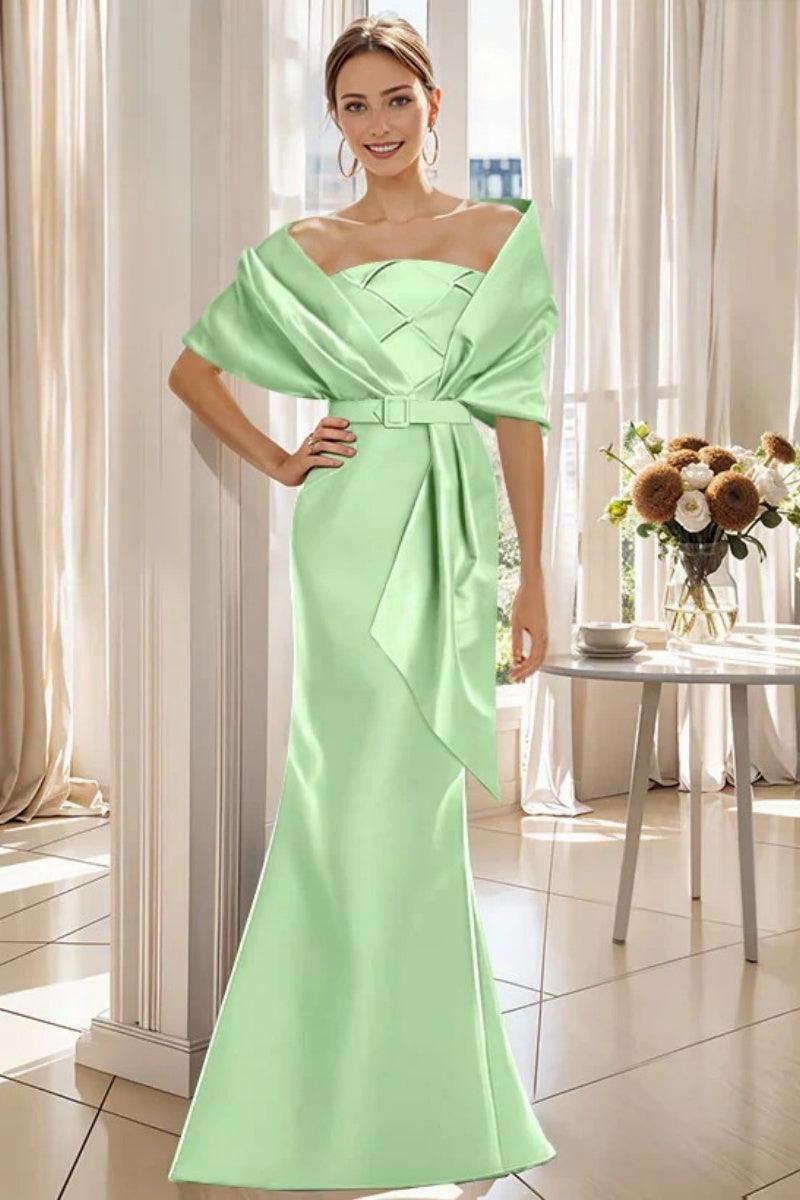 Trumpet 2 Pieces Floor Length Mother of the Bride Dresses CM0370 - COCOMELODY