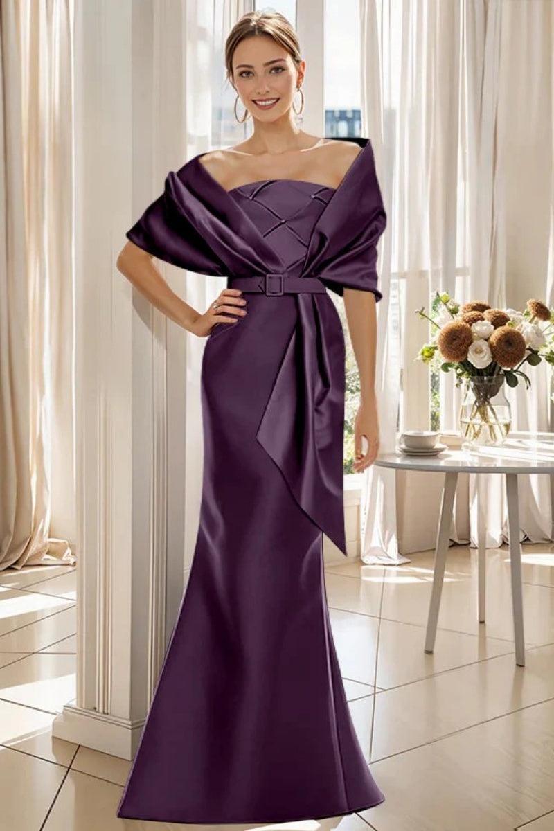 Trumpet 2 Pieces Floor Length Mother of the Bride Dresses CM0370 - COCOMELODY
