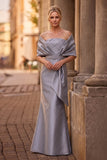 Trumpet 2 Pieces Floor Length Mother of the Bride Dresses CM0370
