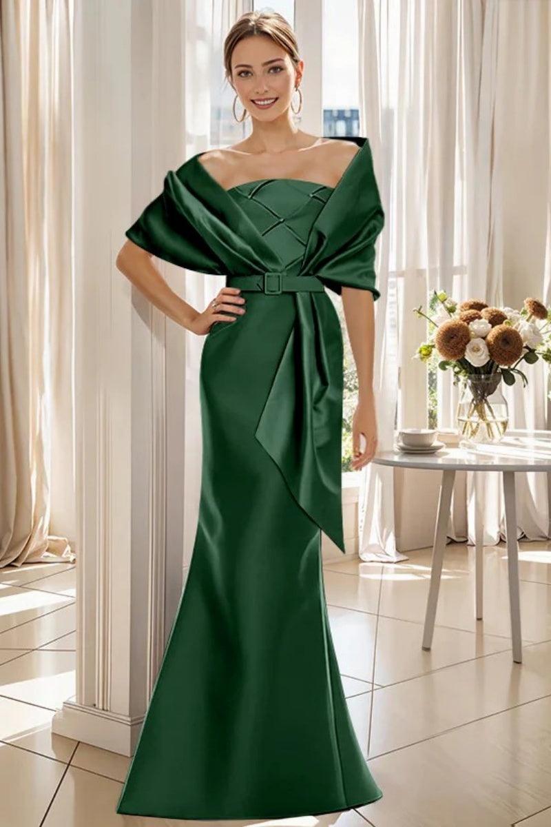 Trumpet 2 Pieces Floor Length Mother of the Bride Dresses CM0370 - COCOMELODY