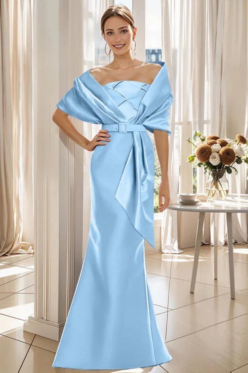 Trumpet 2 Pieces Floor Length Mother of the Bride Dresses CM0370 - COCOMELODY