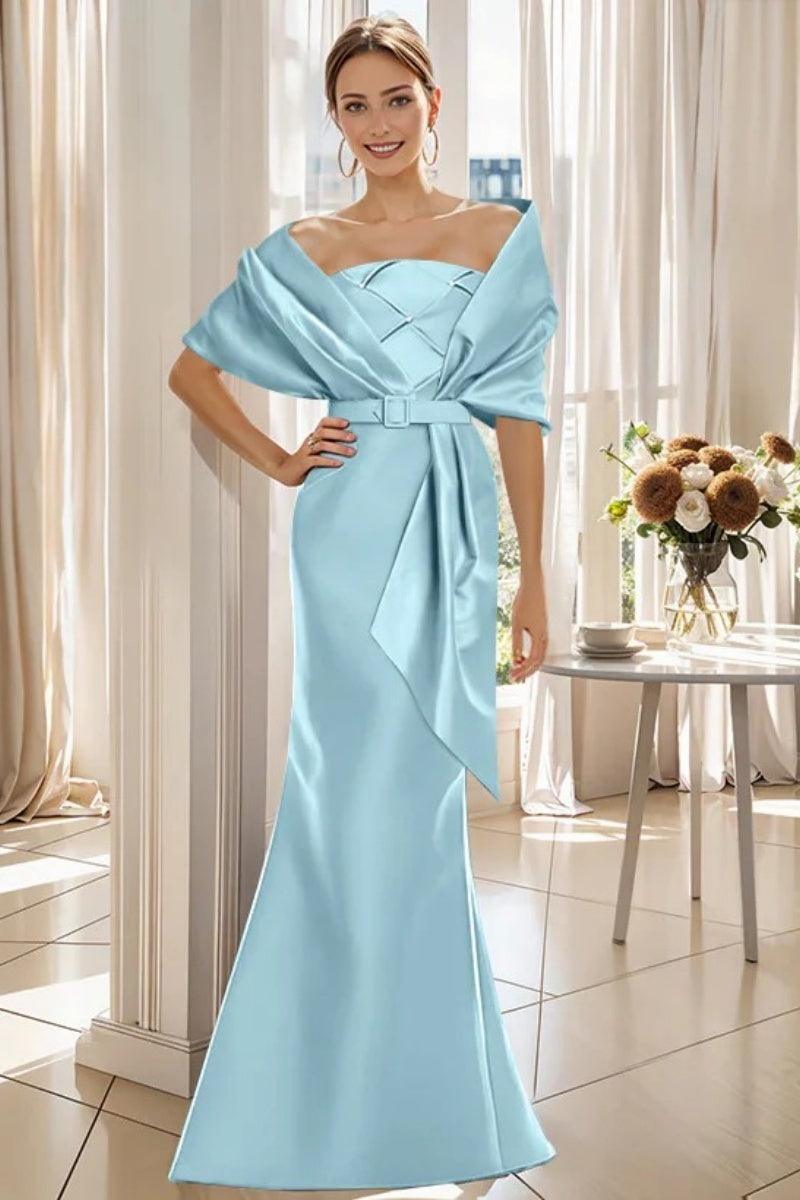 Trumpet 2 Pieces Floor Length Mother of the Bride Dresses CM0370 - COCOMELODY
