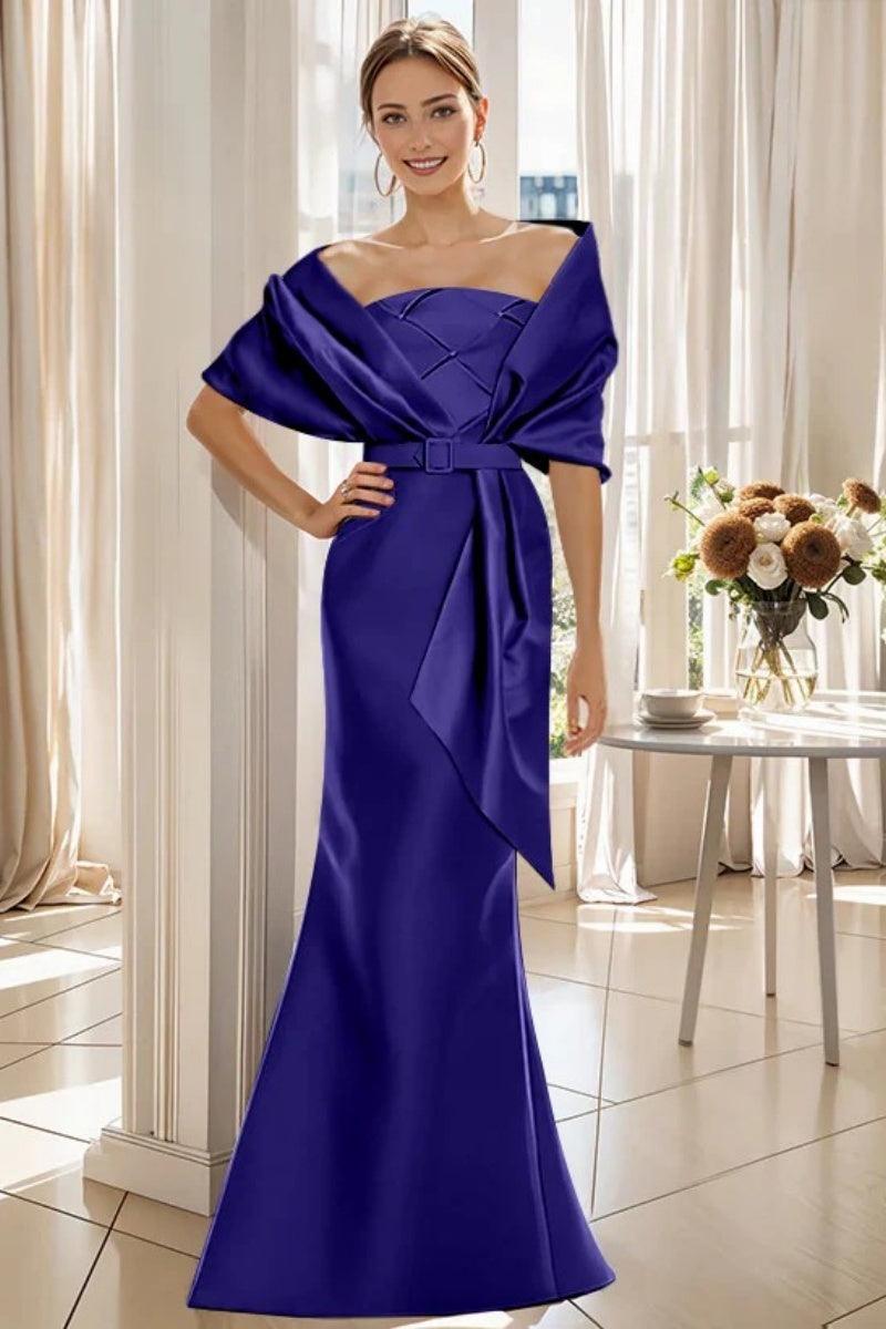 Trumpet 2 Pieces Floor Length Mother of the Bride Dresses CM0370 - COCOMELODY
