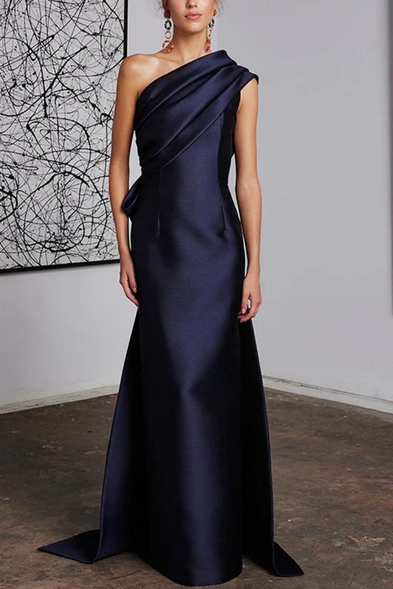 Sheath Column One Shoulder Mother of the Bride Dresses CM0372 - COCOMELODY