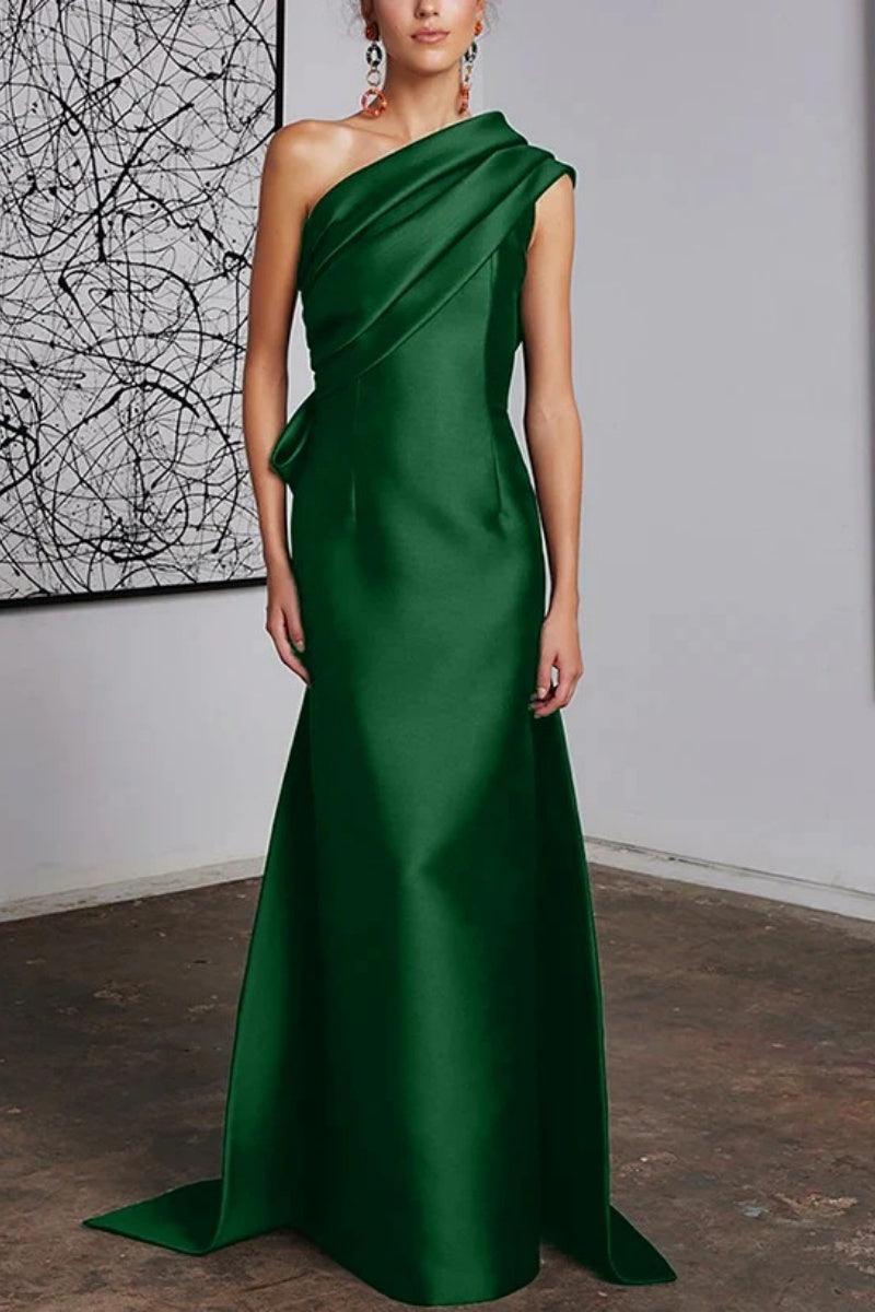 Sheath Column One Shoulder Mother of the Bride Dresses CM0372 - COCOMELODY