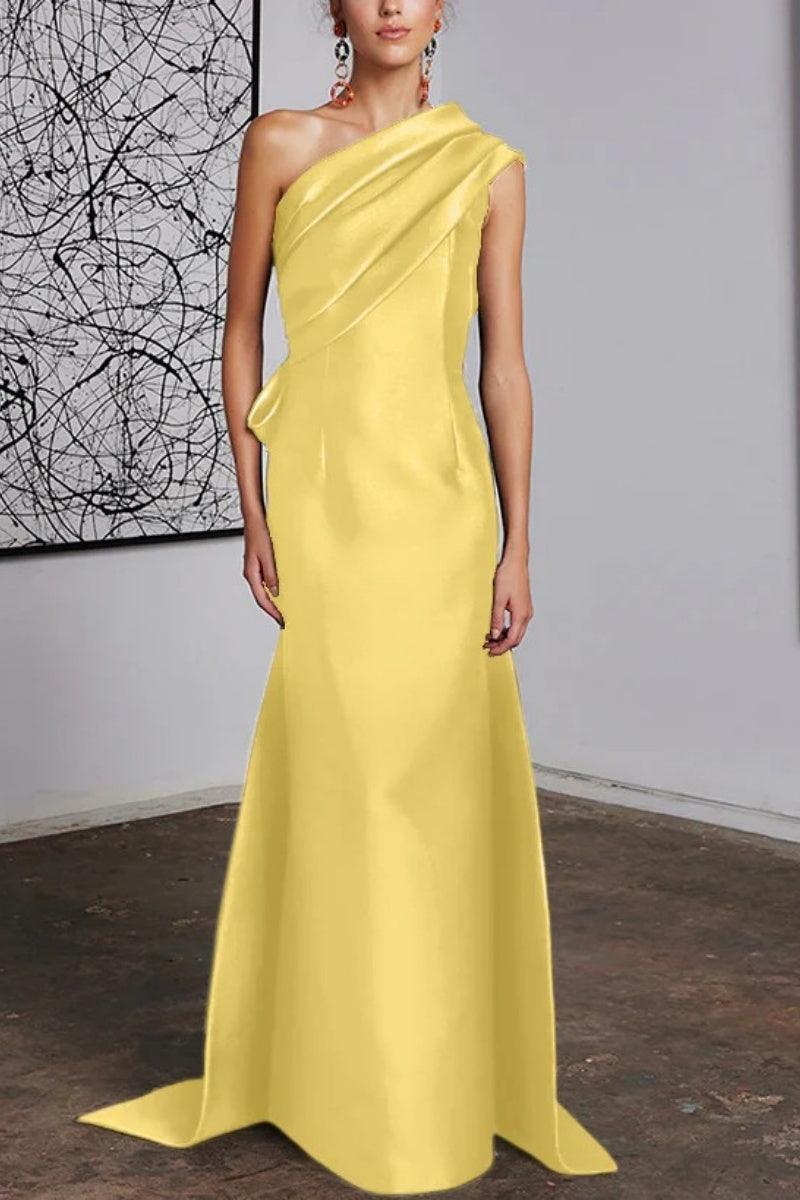 Sheath Column One Shoulder Mother of the Bride Dresses CM0372 - COCOMELODY