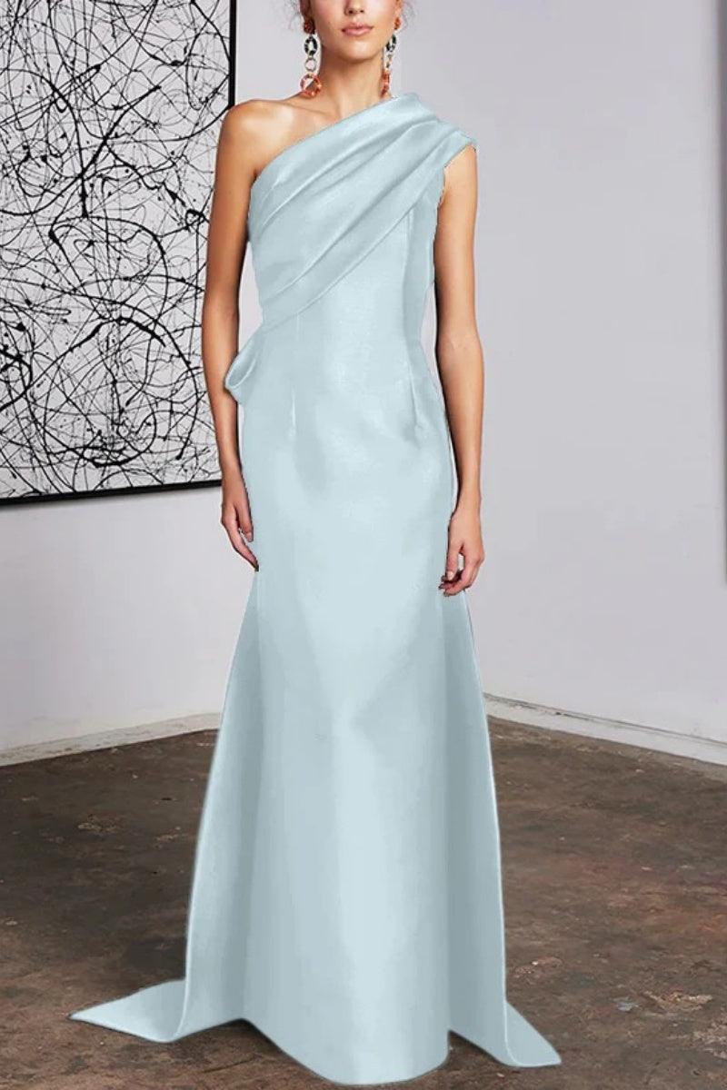 Sheath Column One Shoulder Mother of the Bride Dresses CM0372 - COCOMELODY
