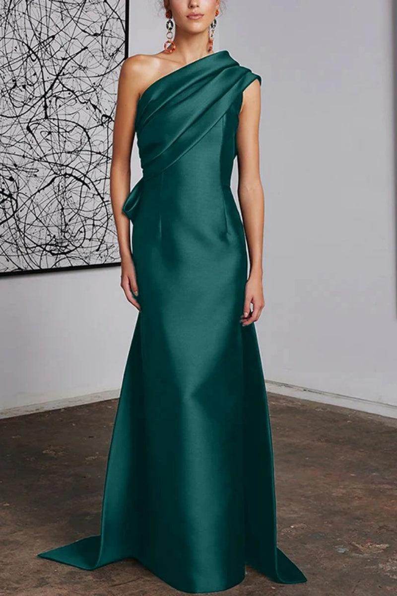Sheath Column One Shoulder Mother of the Bride Dresses CM0372 - COCOMELODY